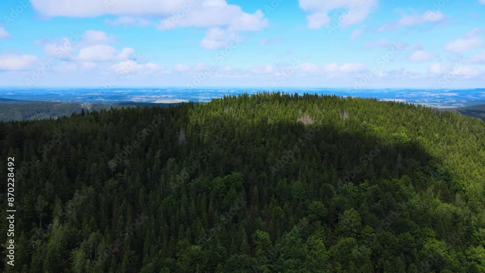 Summer Saastal Saas-Fee Switzerland aerial photography drone mountain larch forest coniferous top clouds Swiss Alps mountain peaks valley drone movement Summer Saastal Saas-Fee Switzerland aerial photography drone mountain larch forest coniferous top clouds Swiss Alps mountain peaks valley drone movement