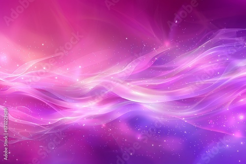 Abstract pink and purple waves with sparkling stars creating a vibrant and dreamy visual effect