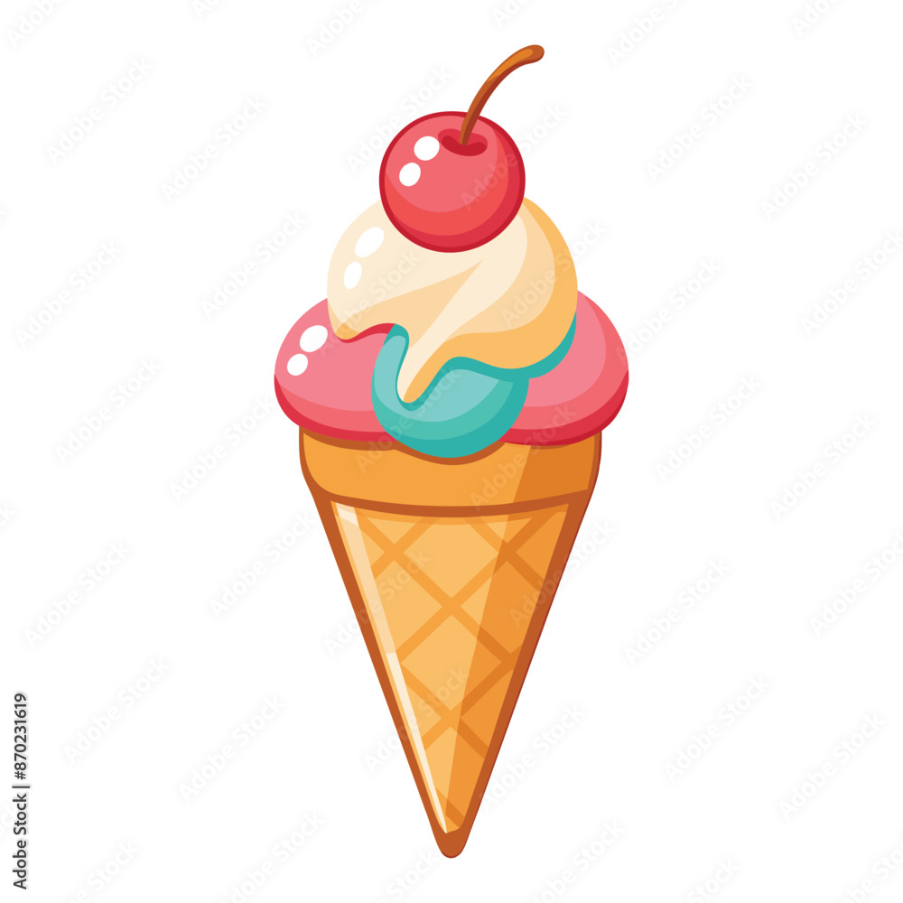 Ice cream cone sticker Ice cream cone sticker