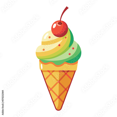 Ice cream cone sticker