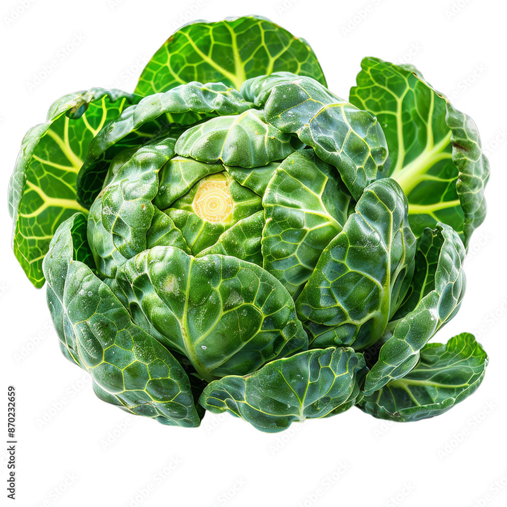 Fototapeta premium Detailed cutout of a A single Brussels sprout isolated 