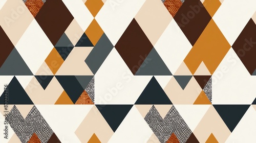 Seamless pattern featuring classic harlequin motifs in modern colors