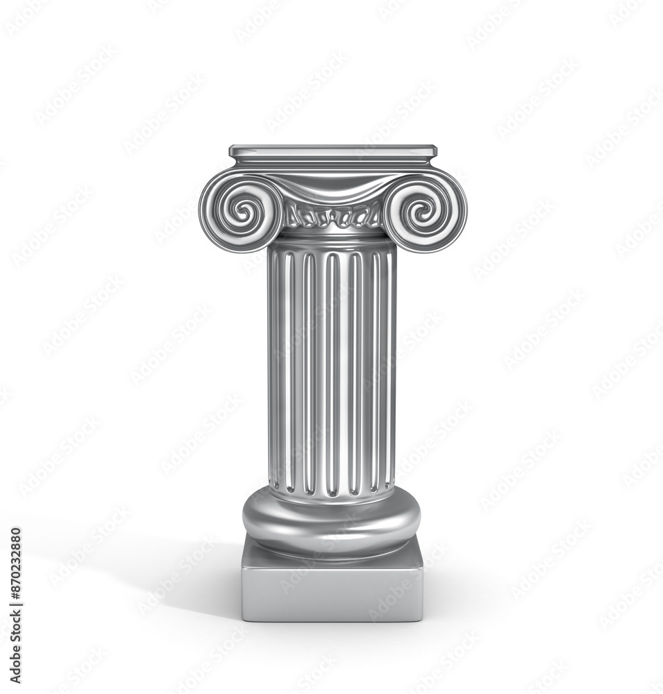 Silver empty column pedestal Silver empty column pedestal