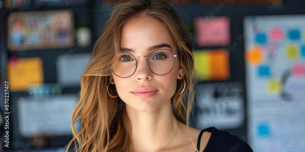 Young professional businesswoman planing her project Young professional businesswoman planing her project