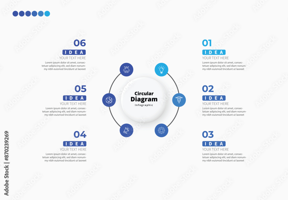 Modern minimalist elegant clean circular steps editable infographic design template vector Modern minimalist elegant clean circular steps editable infographic design template vector