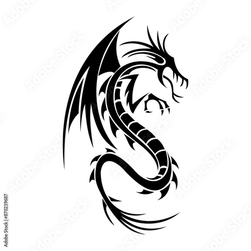black dragon vector