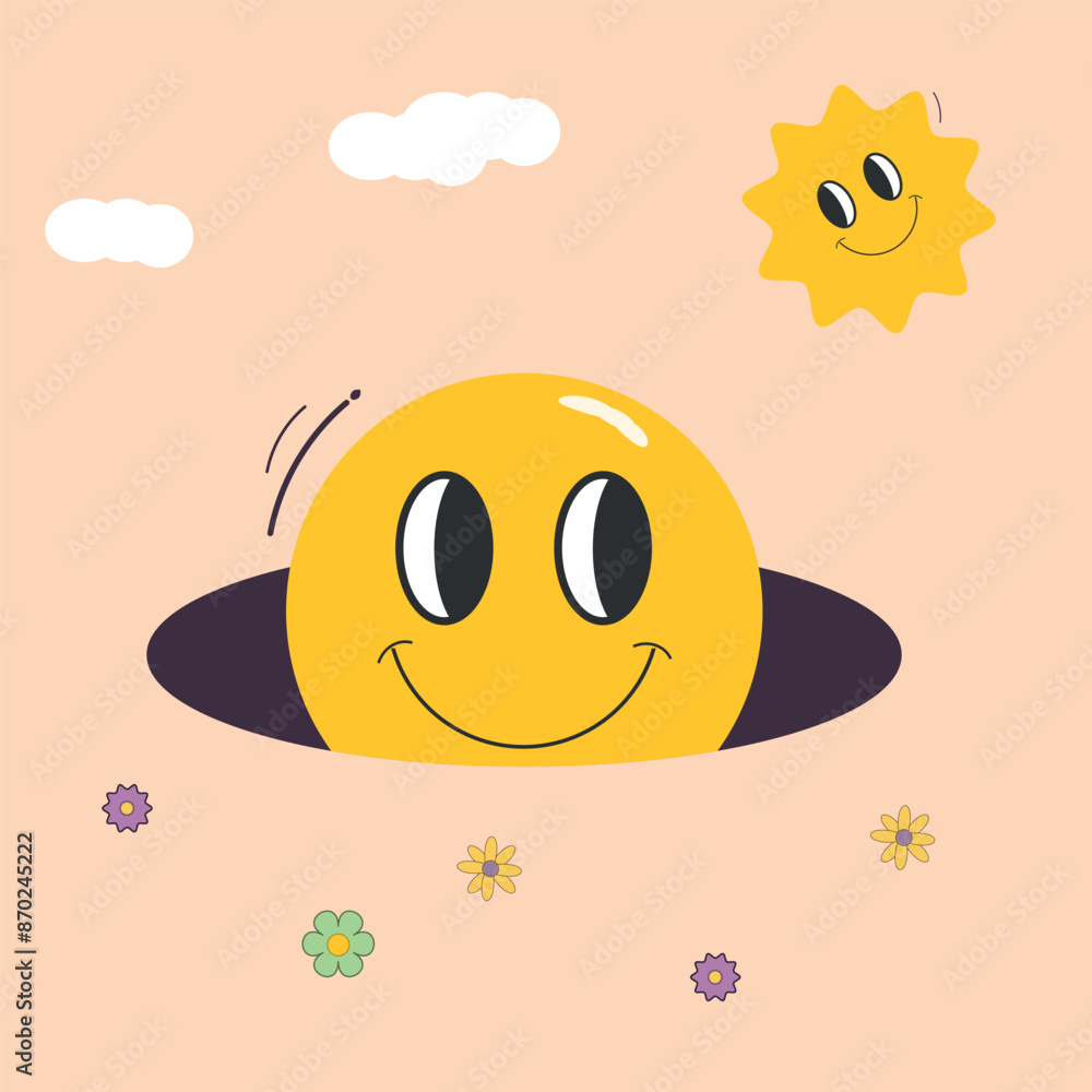 Obraz premium groovy illustration. vector illustration