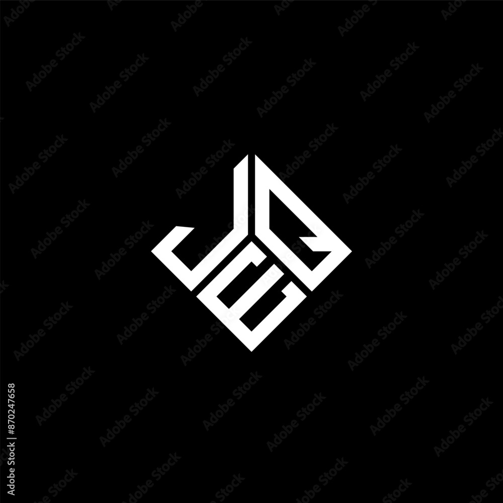 JEQ letter logo design on black background. JEQ creative initials letter logo concept. JEQ letter design. JEQ letter logo design on black background. JEQ creative initials letter logo concept. JEQ letter design.