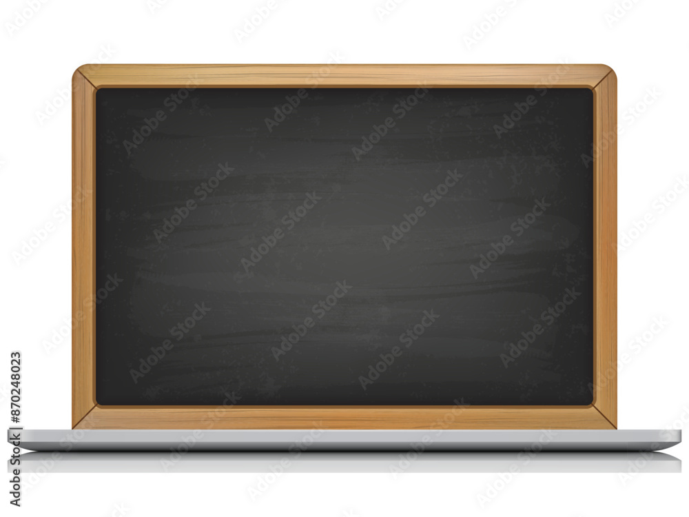 Laptop with chalkboard, online education concept Laptop with chalkboard, online education concept