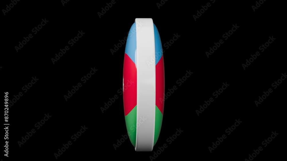 Azerbaijan Circle flag icon simple looped animation. Transparent backgound. 3d rendered movie with alpha channel. Round shape. Azerbaijan Circle flag icon simple looped animation. Transparent backgound. 3d rendered movie with alpha channel. Round shape.