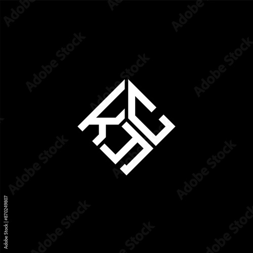KYC letter logo design on black background. KYC creative initials letter logo concept. KYC letter design.
