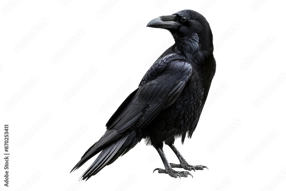 Black ravan isolated on transparent background Black ravan isolated on transparent background
