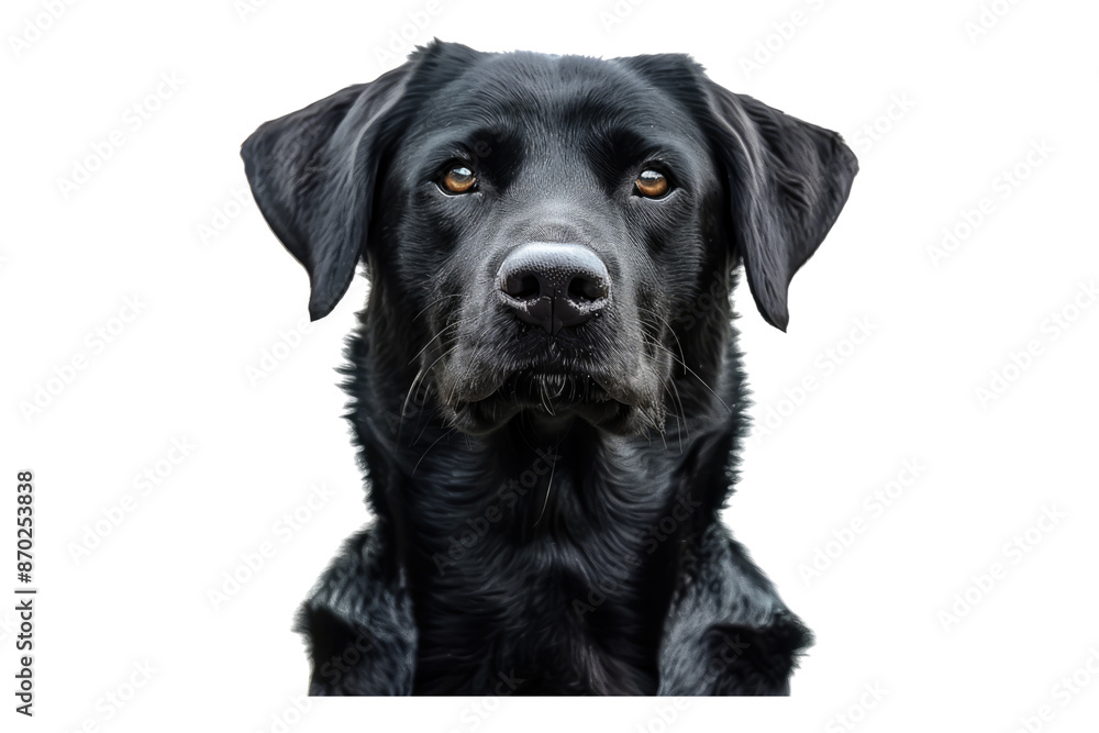 Black dog isolated on transparent background Black dog isolated on transparent background