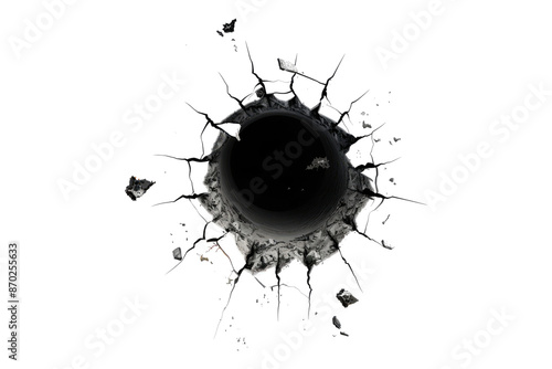 Bullet holes isolated on transparent background