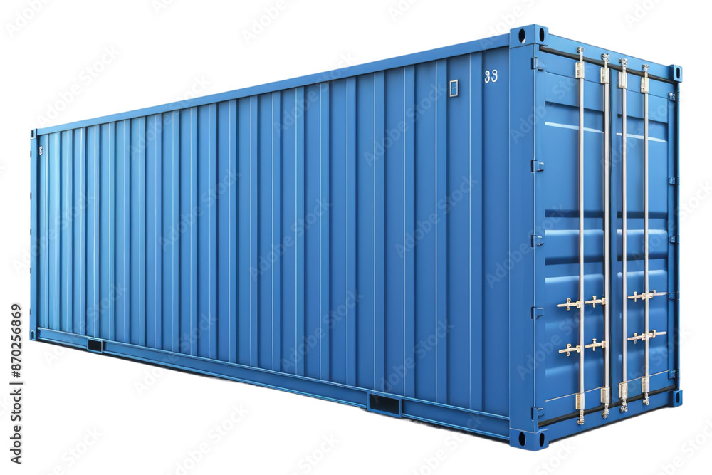 Cargo container isolated on transparent background Cargo container isolated on transparent background