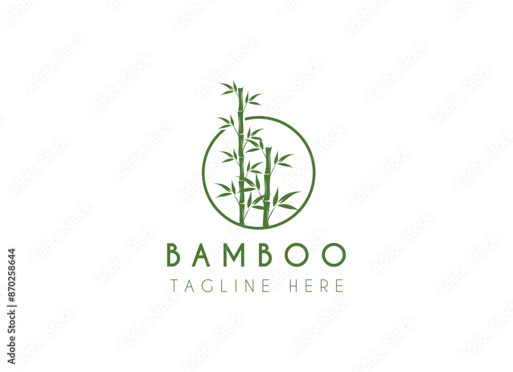 Bamboo Logo Template vector icon illustration design Bamboo Logo Template vector icon illustration design