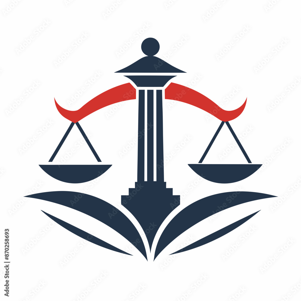 Minimalist law firm logo icon vector illustration.
Minimalist law firm logo icon vector illustration.