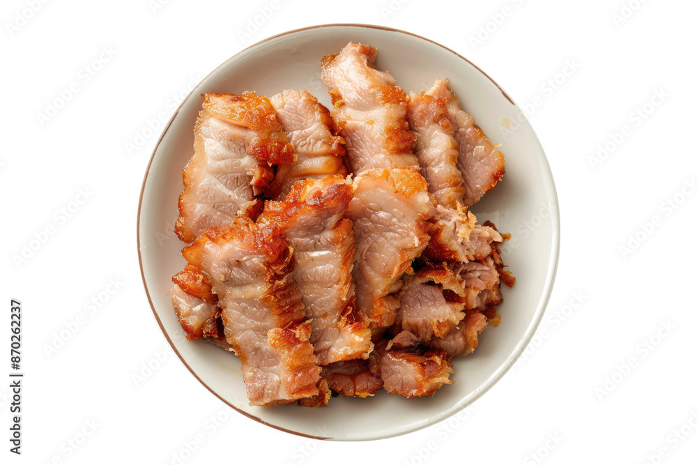 Crispy pork isolated on transparent background Crispy pork isolated on transparent background