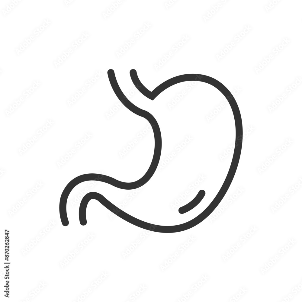 Simple stomach icon isolated vector illustration. Simple stomach icon isolated vector illustration.