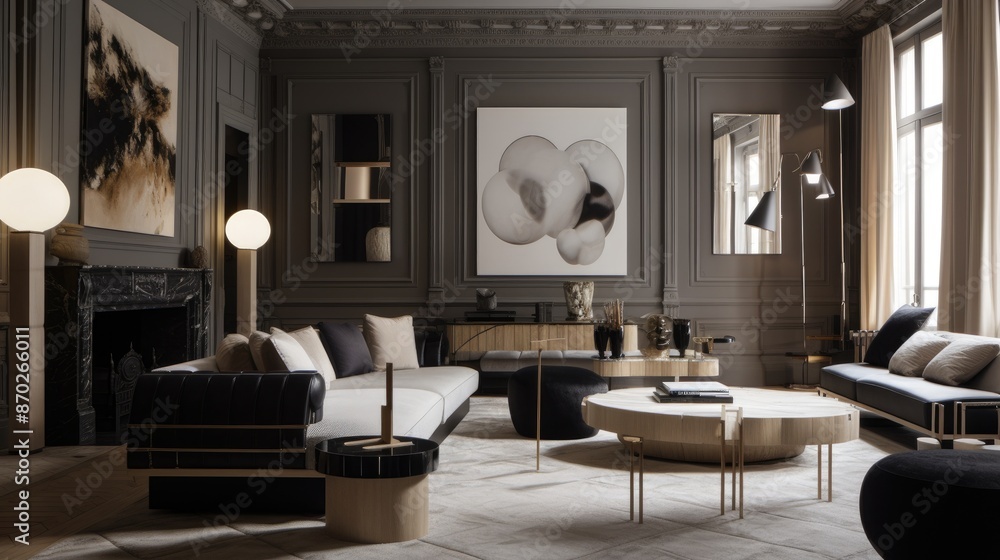 Interior design of cozy living room. Interior design of cozy living room.