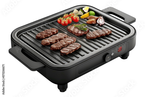 Electric grill isolated on transparent background