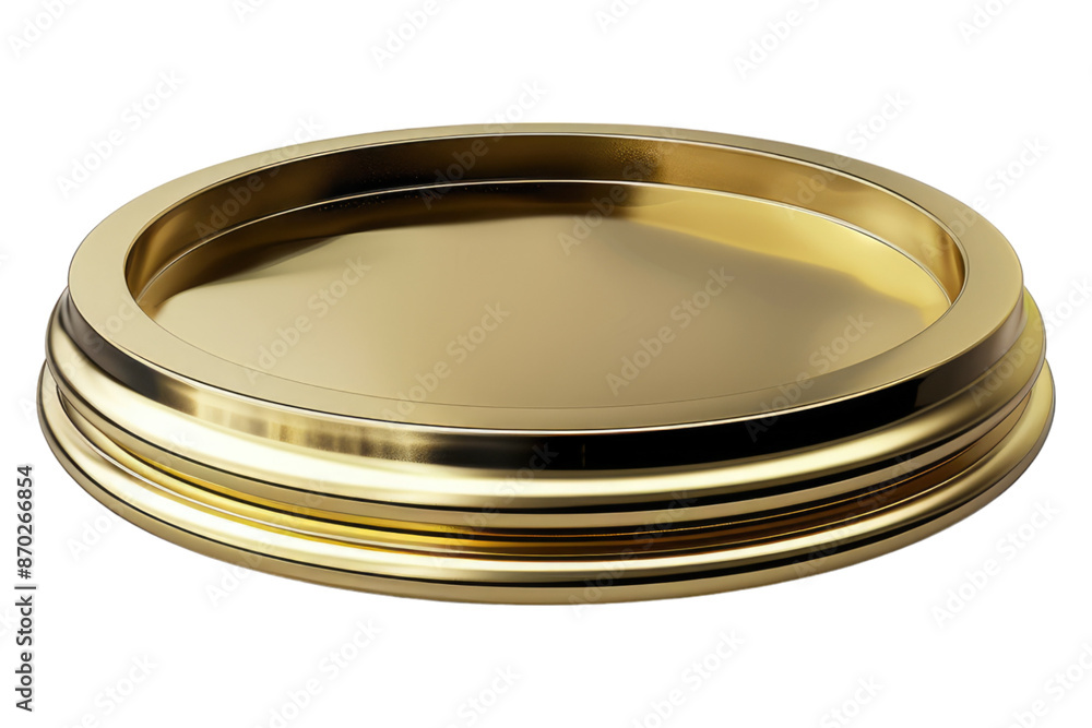 Empty golden podium isolated on transparent background Empty golden podium isolated on transparent background