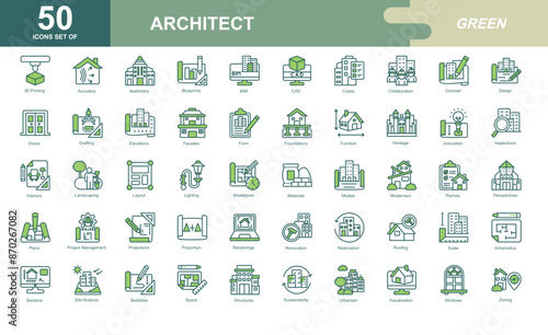 Architect icon set