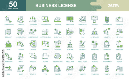 Business License icon set