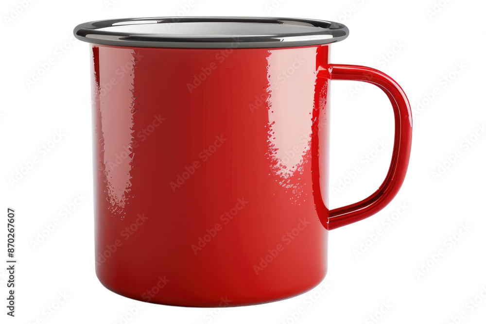 Enamel mug isolated on transparent background Enamel mug isolated on transparent background