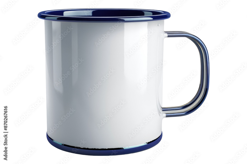 Enamel mug isolated on transparent background Enamel mug isolated on transparent background