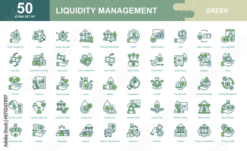 Liquidity Management icon set
