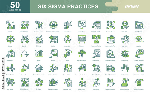 Six Sigma icon set