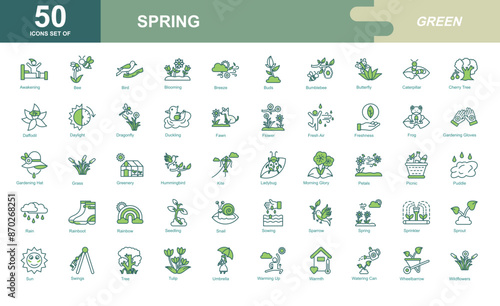 Spring icon set