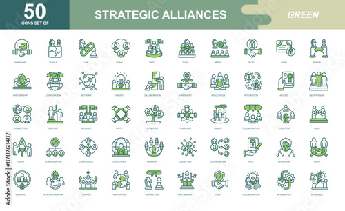 STRATEGIC ALLIANCES icon set