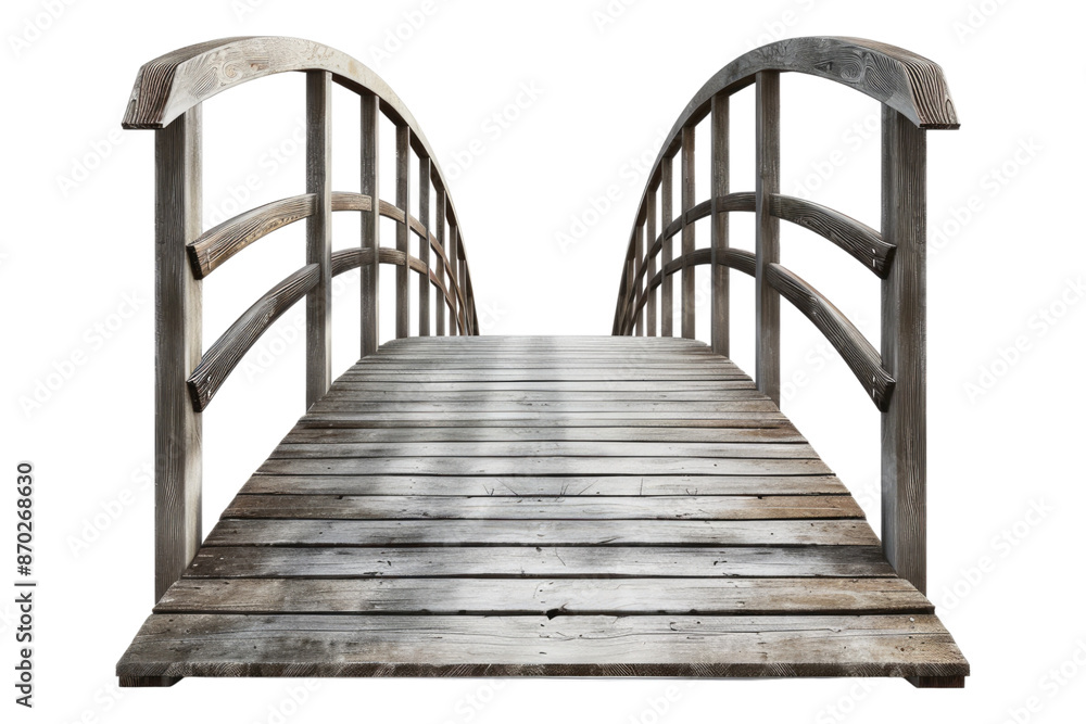 Fototapeta premium Footbridge isolated on transparent background