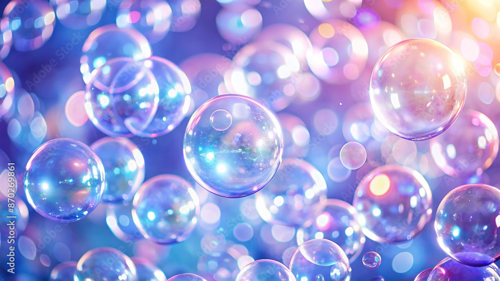 Soap bubbles abstract light illumination Soap bubbles abstract light illumination