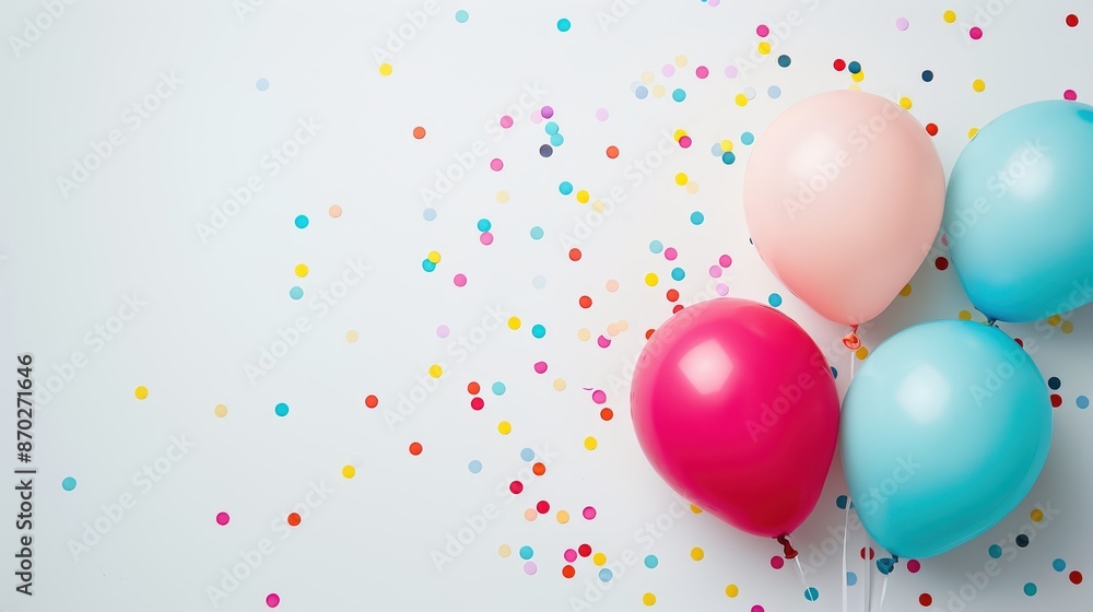 party balloons on a white background party balloons on a white background