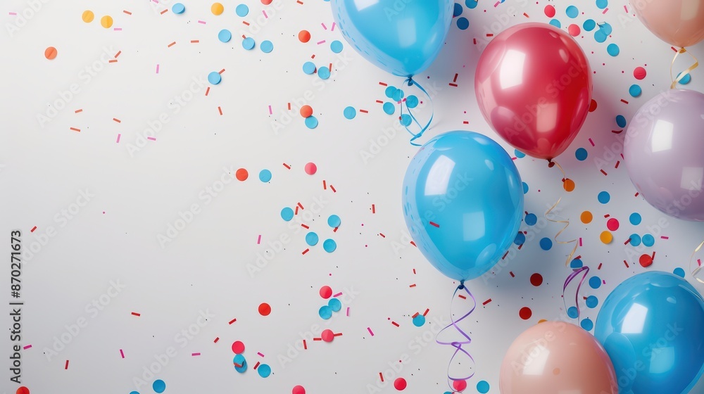 party balloons on a white background party balloons on a white background