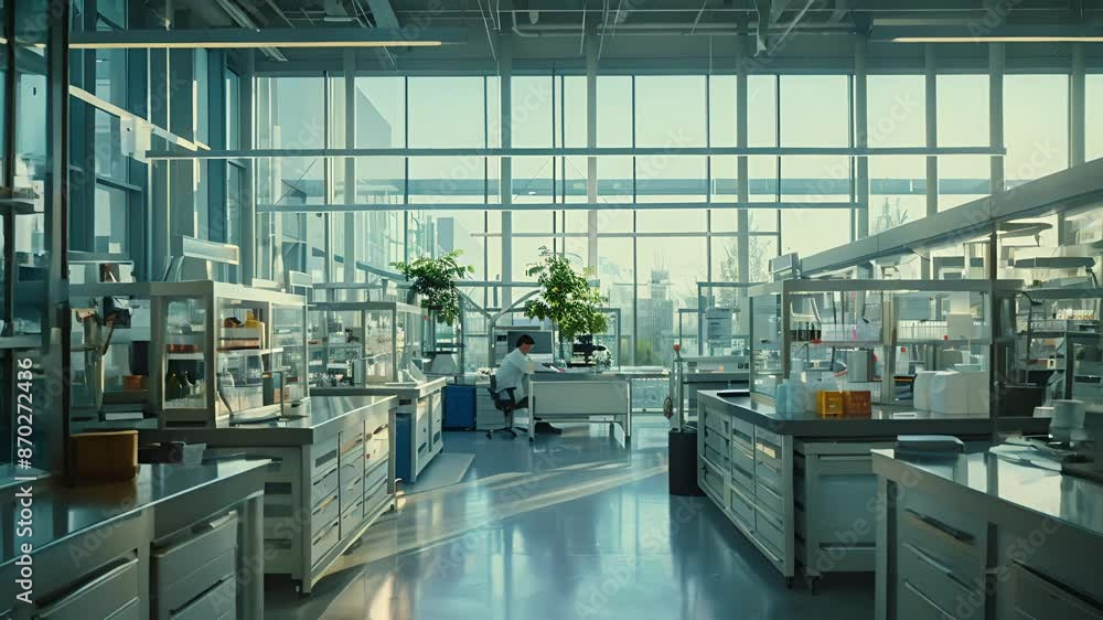 Innovative laboratory space with glass walls Innovative laboratory space with glass walls