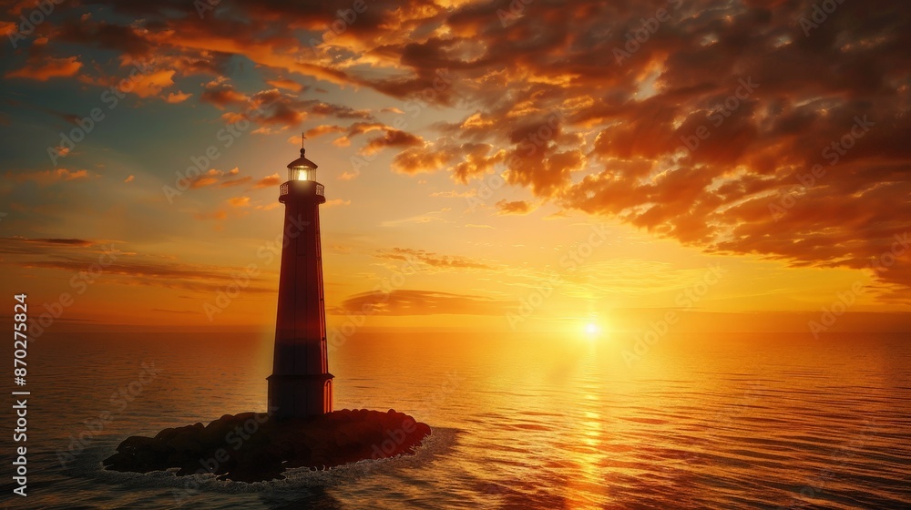 The silhouette of a lighthouse standing tall against the backdrop of a stunning sunrise over the ocean is a sight to behold. The silhouette of a lighthouse standing tall against the backdrop of a stunning sunrise over the ocean is a sight to behold.
