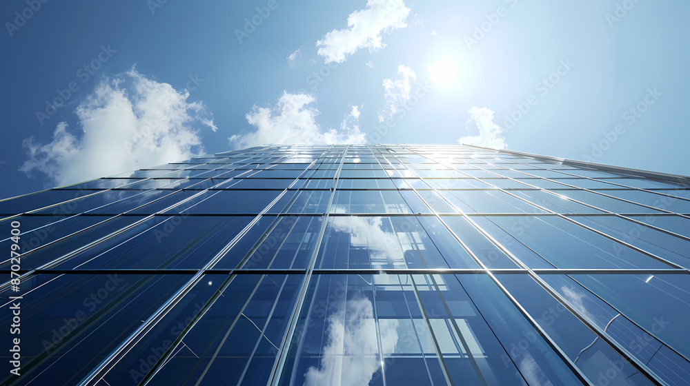 Obraz premium Skyscraper surrounded by glass windows