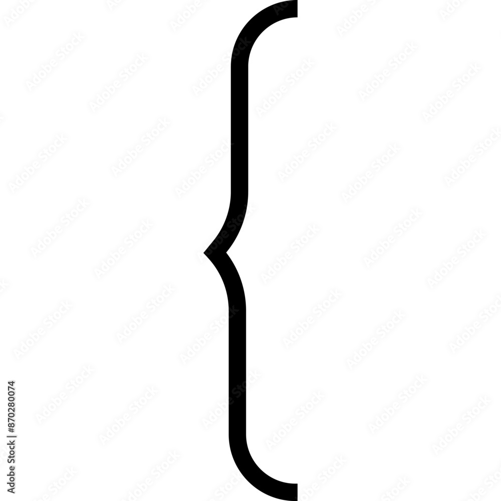Bracket Icon. Curly Braces for Graphic Design. Vector Stock Illustration Bracket Icon. Curly Braces for Graphic Design. Vector Stock Illustration