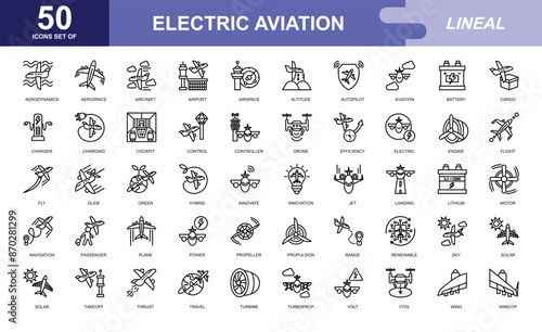 Aviation icon set