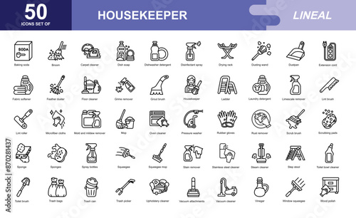 Housekeeper icon set