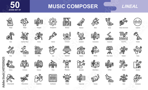 Music icon set