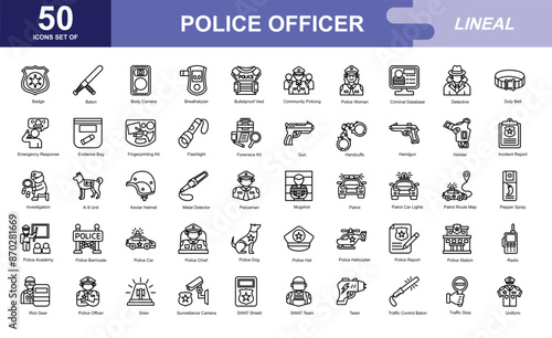 Police Officer icon set