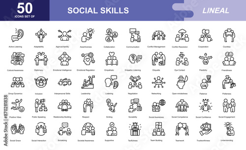 Social Skills icon set