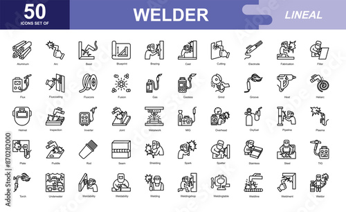 Welder icon set
