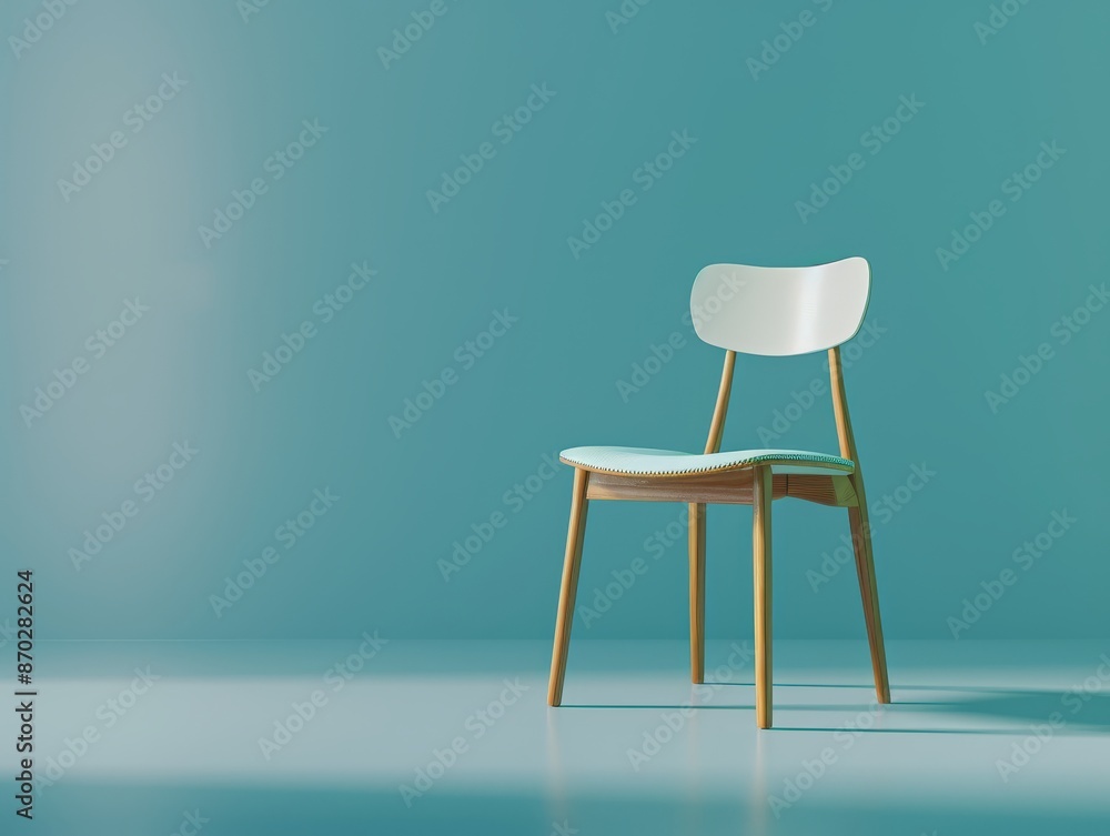 White chair, isolated on a plain background. White chair, isolated on a plain background.