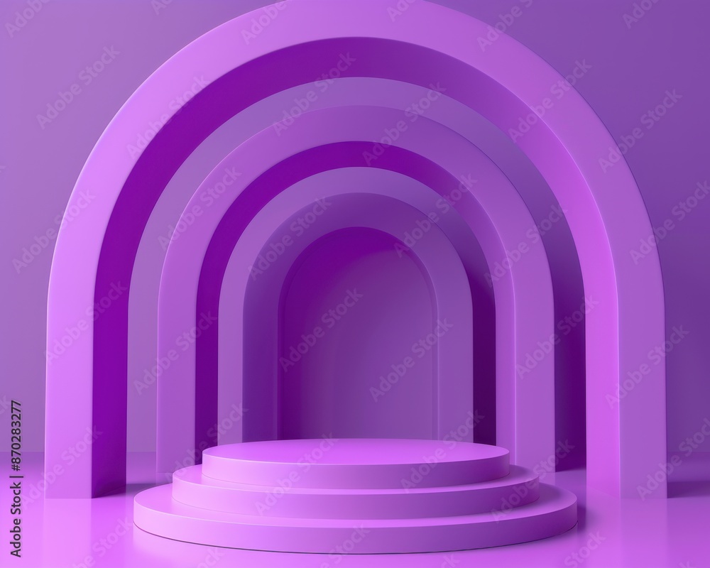 Fototapeta premium sleek purple background flat design front view design presentation 3D render Complementary Color Scheme